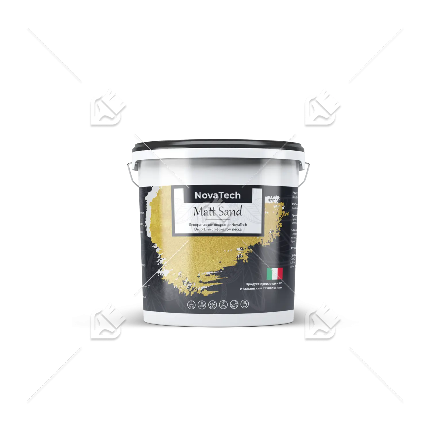 Покрытие декоративное NovaTech Matt Sand с эффектом песчаных вихрей матовый 1 л