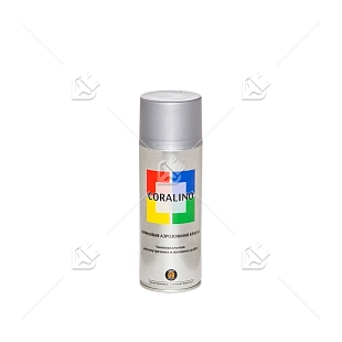 Краска универсальная аэрозольная акриловая Coralino RAL 9006 белый алюминий 200г.