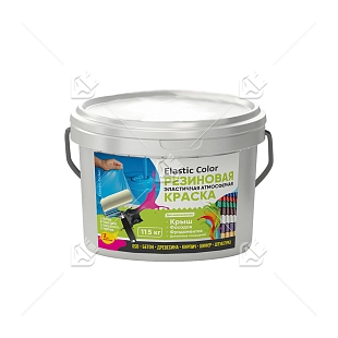 Краска резиновая эластичная атмосферная Elastic Color RAL6005 заленый мох 11,5 кг
