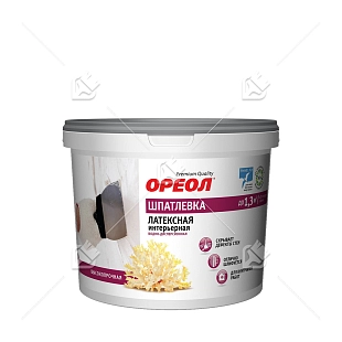 Шпатлевка для внутренних работ латексная Ореол 16 кг.