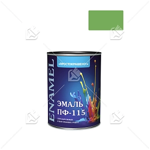 Эмаль ПФ-115 универсальная алкидная Простокрашено ярко-зеленая 1,8 кг
