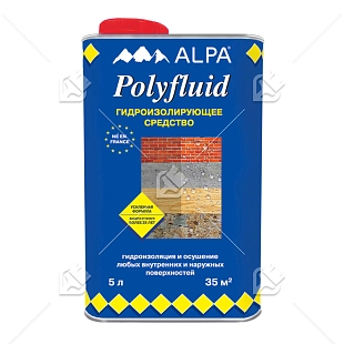 Средство гидроизолирующее Alpa Polyfluid 1 л.