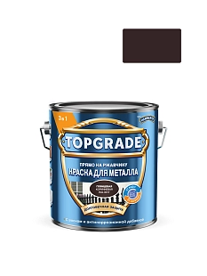 Краска для металла Topgrade гладкая глянцевая коричневая RAL 8017 2л