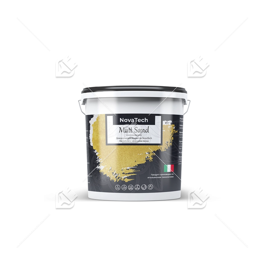 Покрытие декоративное NovaTech Matt Sand с эффектом песчаных вихрей матовый 5 л